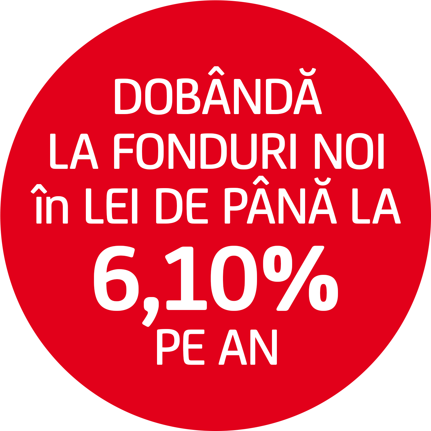 dobanda de pana la 6.10% pe an