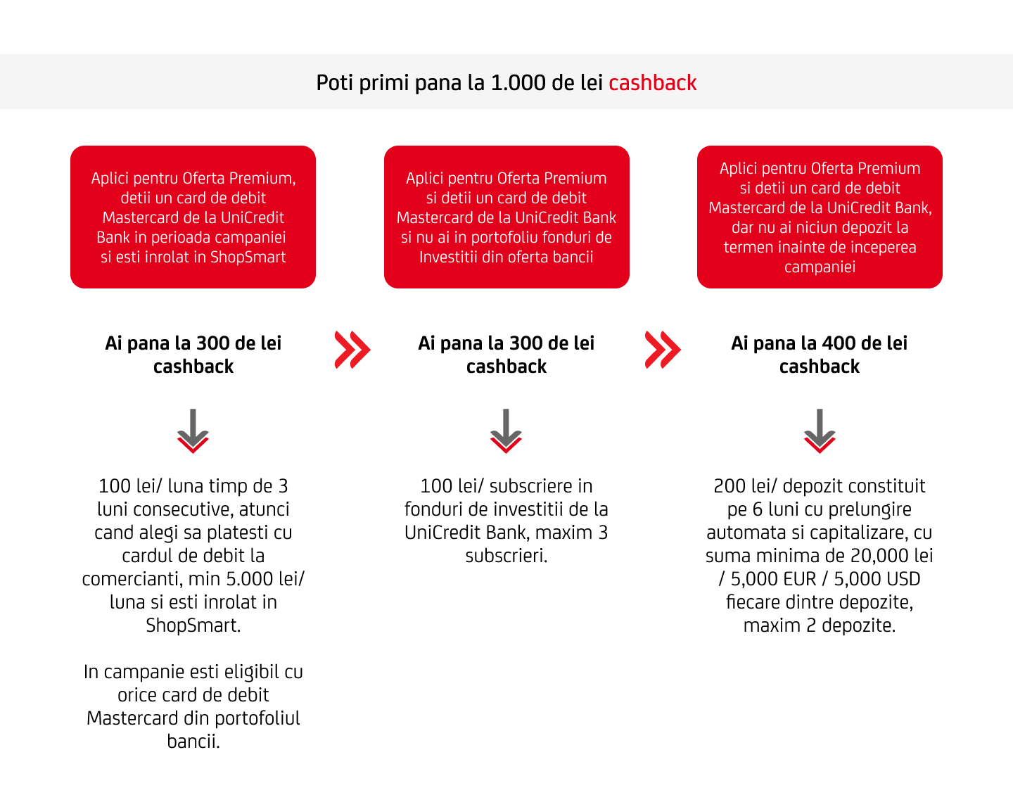 Poti primi pana la 1.000 de lei cashback